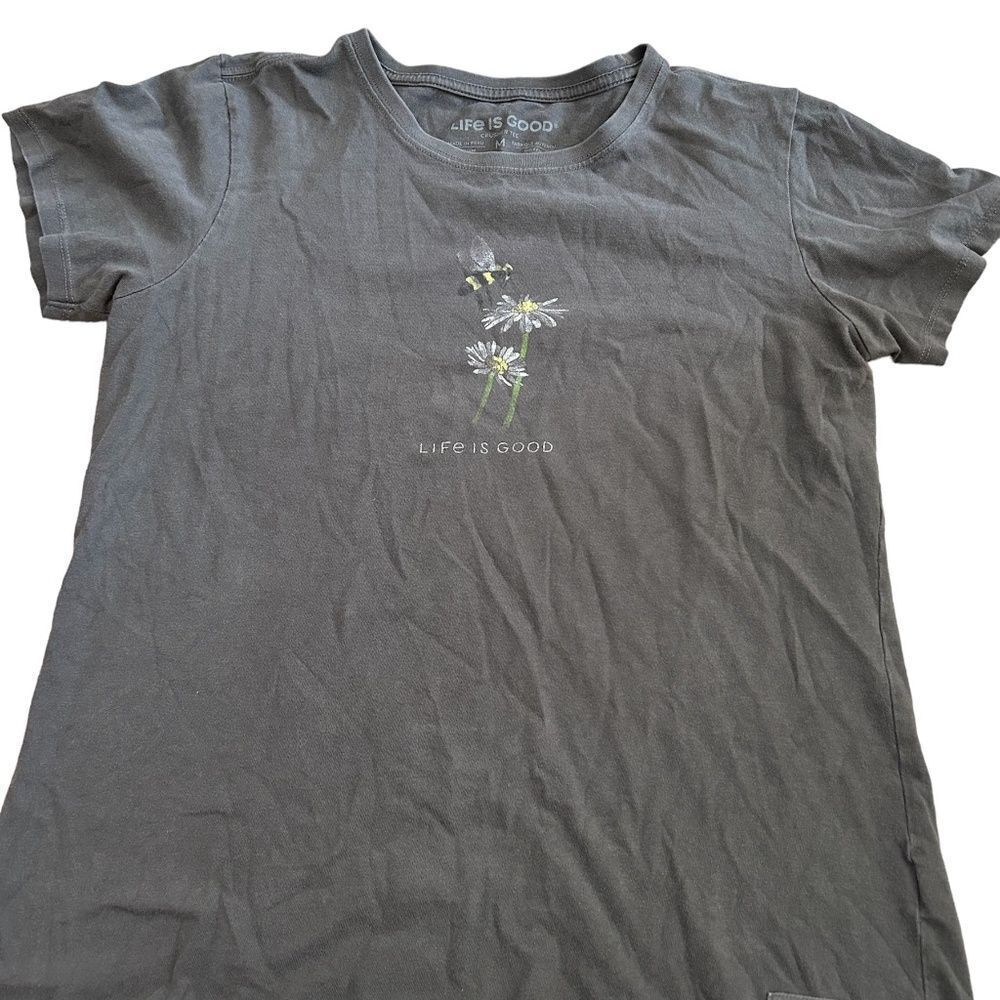 Womens life is good daisy bumblebee t shirt